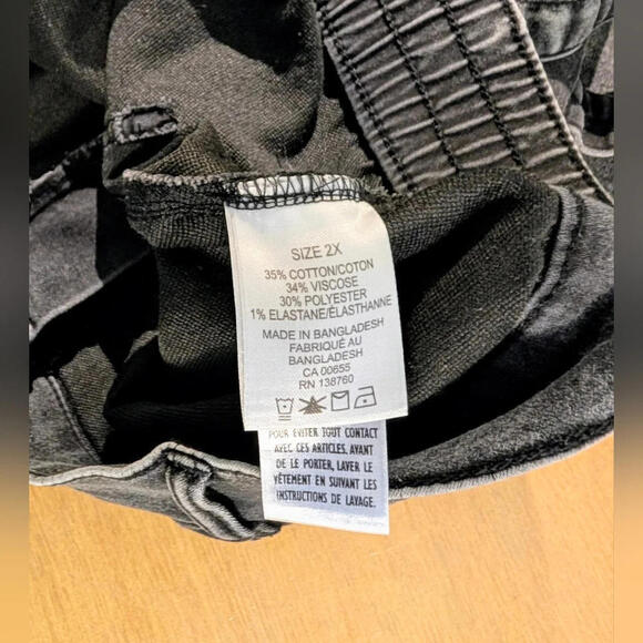 🖤 Acid Wash Style Jogger Jeans, Size 2X - Picture 4 of 6